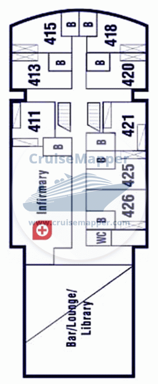 Professor Multanovskiy Deck 04 - Middle-Lounge-Cabins