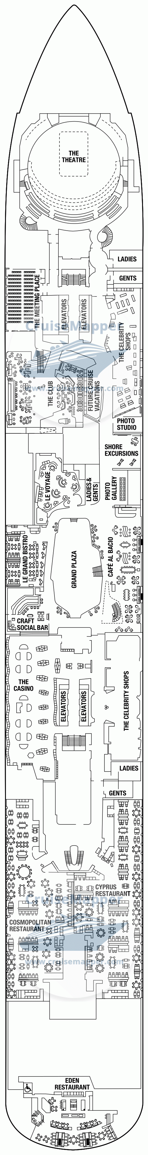 Celebrity Beyond Deck 04 - Restaurants-Casino-Shops1-Eden1