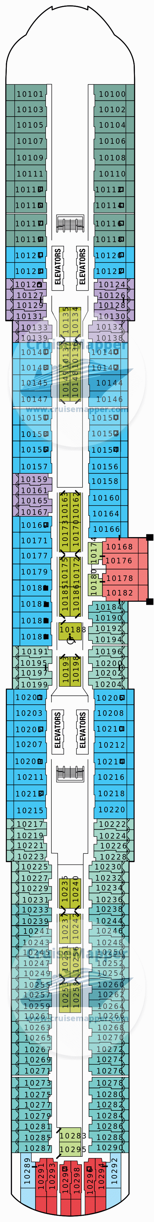 Celebrity Beyond Deck 10 - Cabins