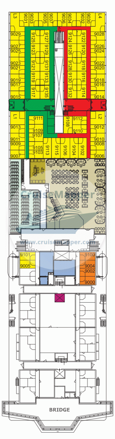 Mazovia ferry Deck 09 - Bridge-Casino-Cabins