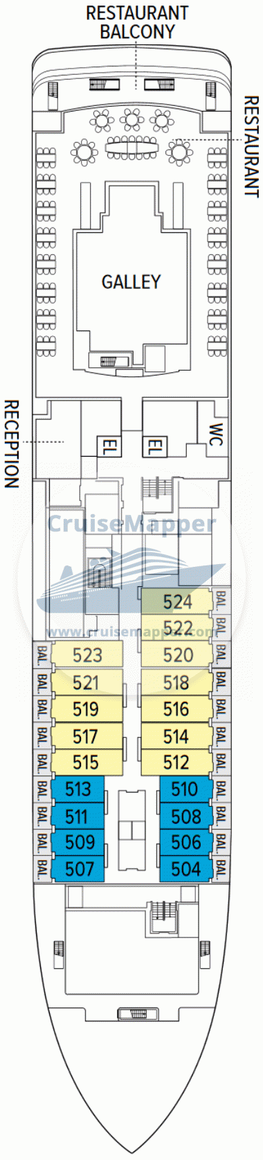 National Geographic Endurance Deck 05 - Main-Cabins-Lobby-Restaurant