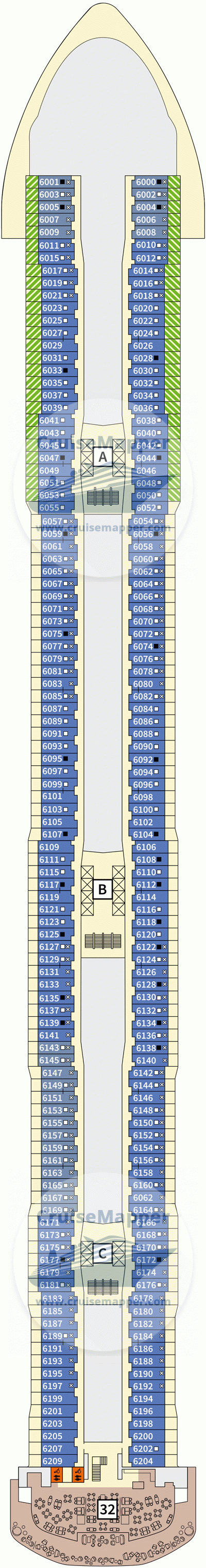 Mein Schiff Relax Deck 06 - Koralle-Cabins