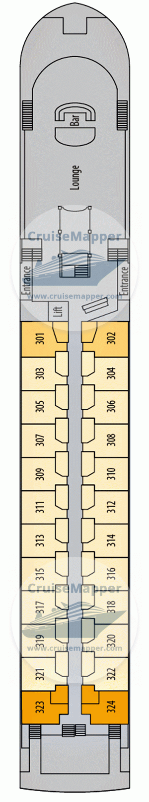 MS Porto Mirante Deck 03 - Diamond-Cabins-Lounge