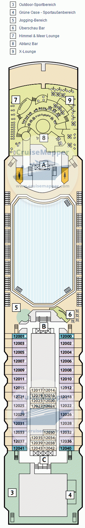 Marella Explorer Deck 23 - old Mein Schiff 1-deck12-Horizont