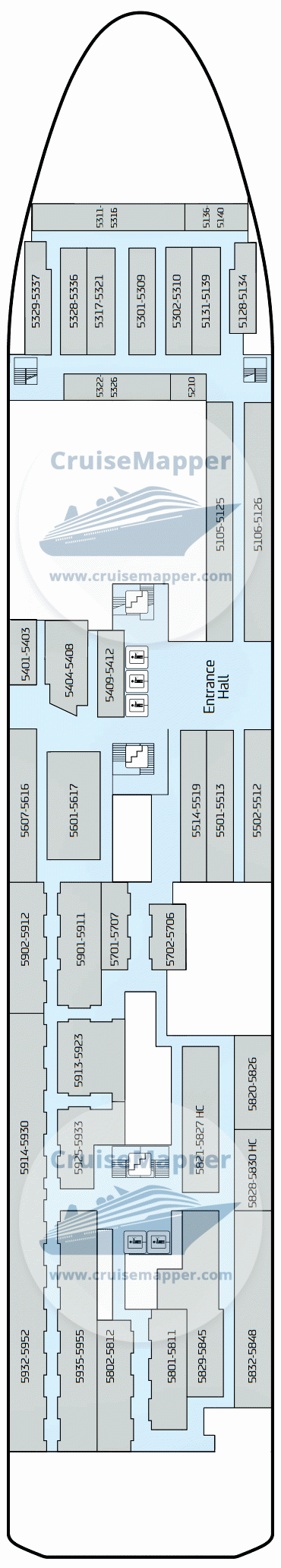 Pearl Seaways ferry Deck 05 - Cabins