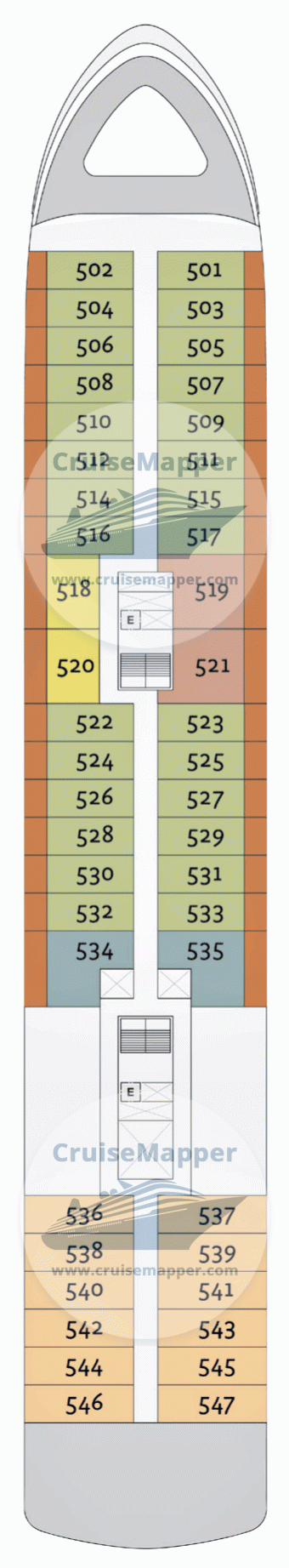 World Discoverer Deck 05 - Cabins