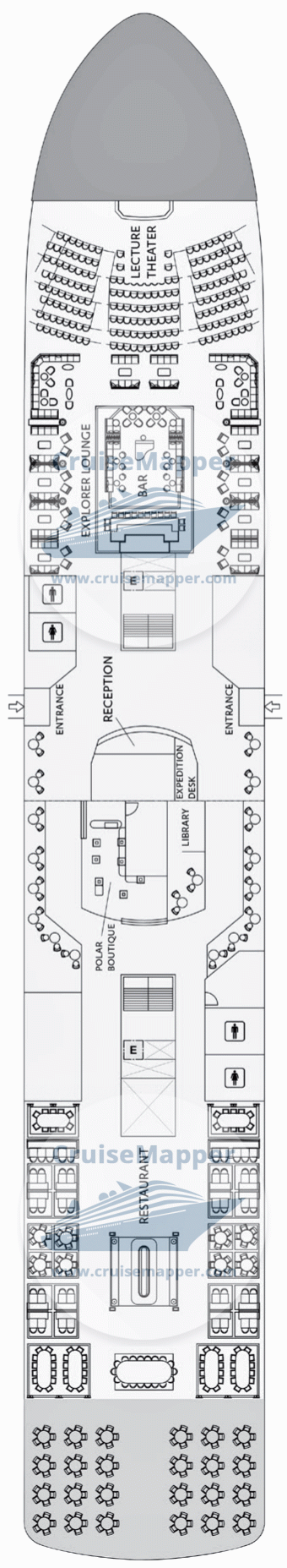 World Discoverer Deck 04 - Lobby-Dining-Lounge