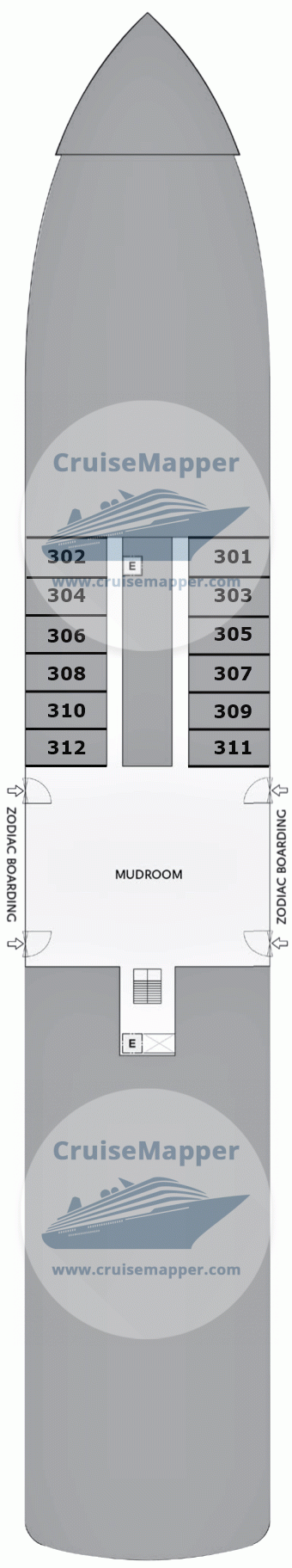 World Discoverer Deck 03 - Tendering-Cabins