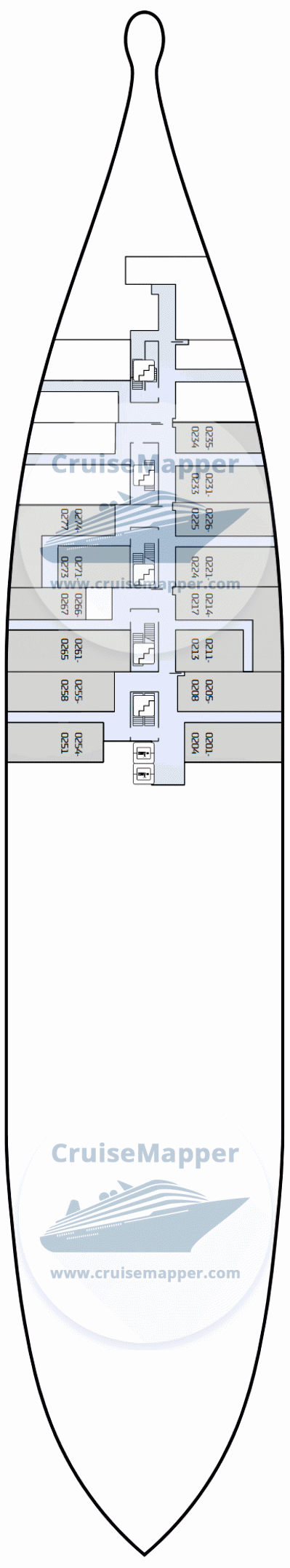 King Seaways ferry Deck 02 - Cabins-Crew