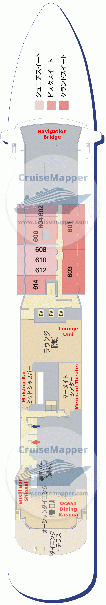 Nippon Maru Deck 06 - Suites-Lounge-Bridge