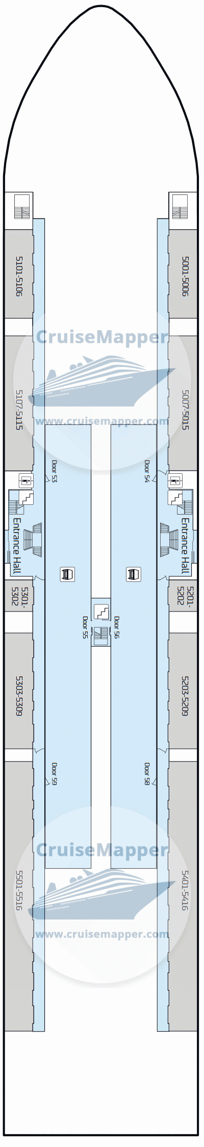 Princess Seaways ferry Deck 05 - Cabins