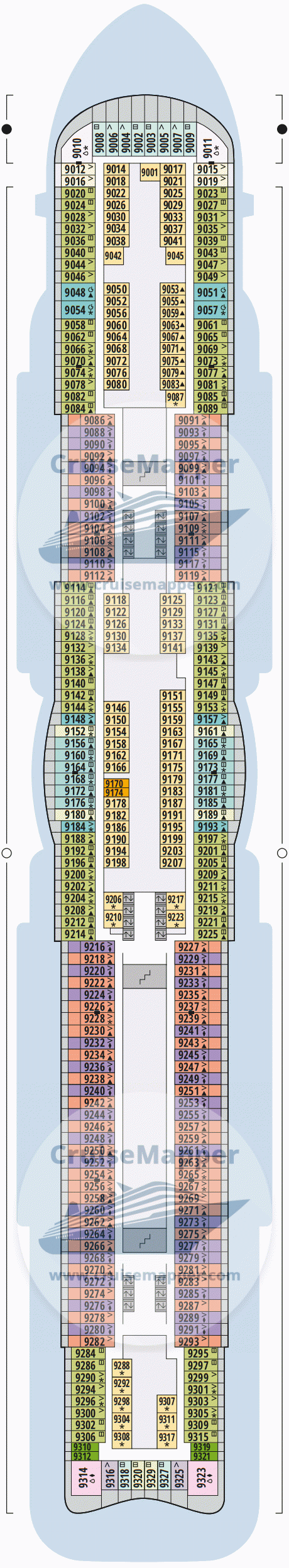 AIDAnova Deck 09 - Cabins