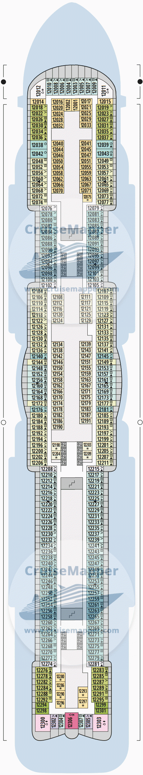 AIDAnova Deck 12 - Cabins