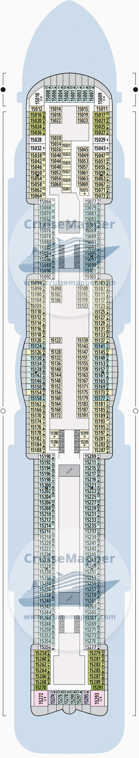 AIDAnova Deck 15 - Cabins