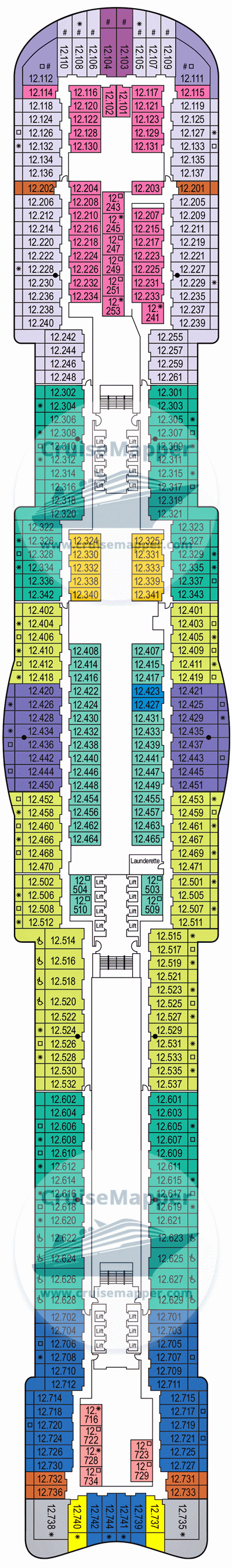 iona cruise ship cabins map