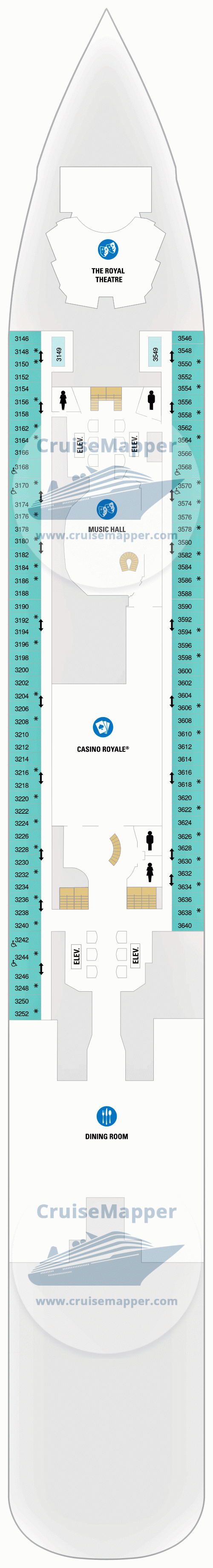 Spectrum Of The Seas Deck 03 - Casino-Cabins