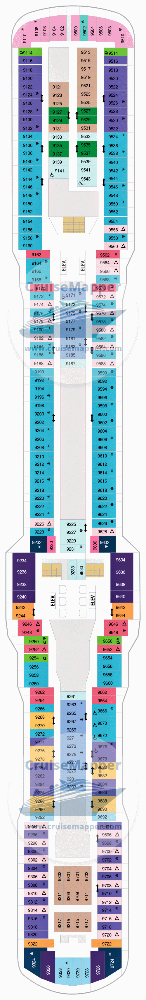 Spectrum Of The Seas Deck 09 - Cabins