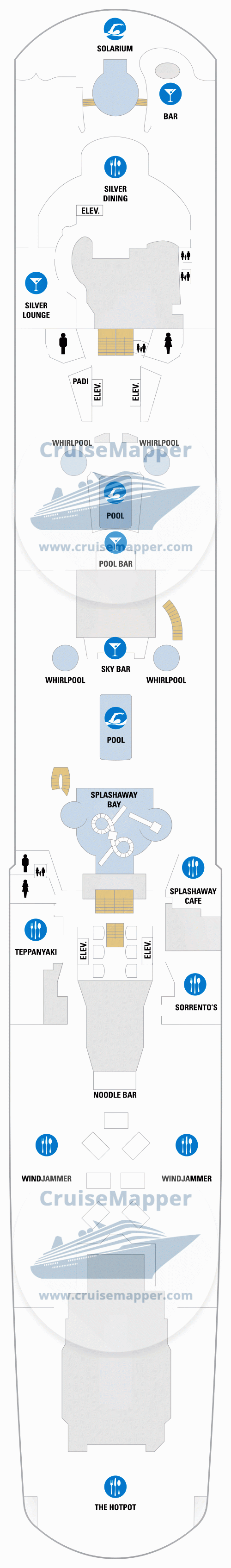 Spectrum Of The Seas Deck 14 - Lido-Pools-Solarium