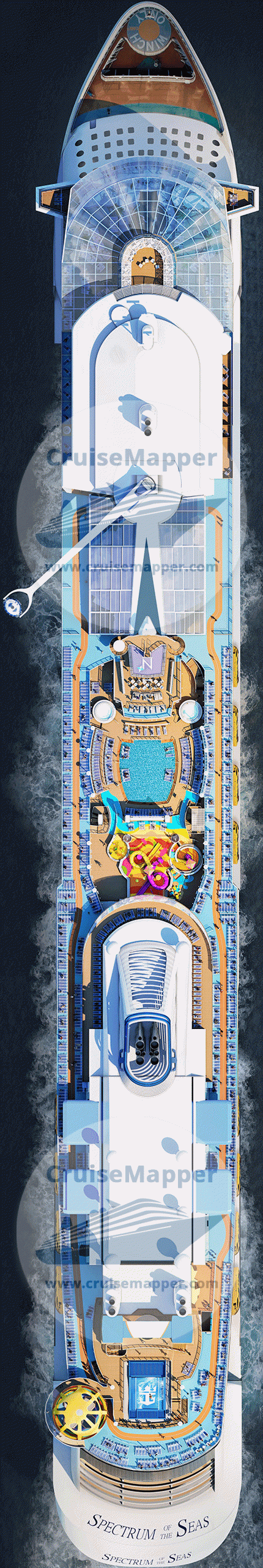 Spectrum Of The Seas Deck 17 - Topdeck-Aerial View