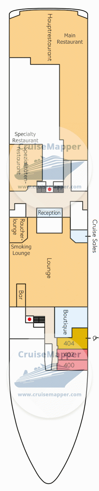 Hanseatic Spirit Deck 04 - Lobby-Dining-Lounge