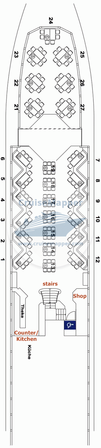 MS Regina Danubia Deck 01 - Entrance-Eingang Deck