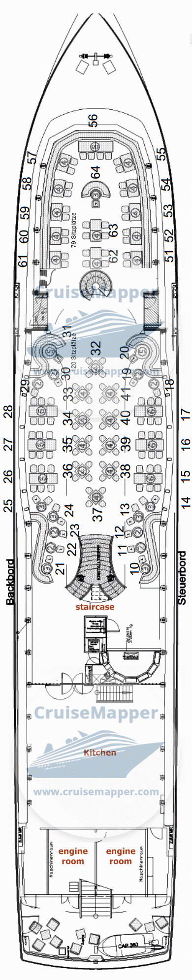 MS Kristallkonigin Deck 01 - Main-Hauptdeck