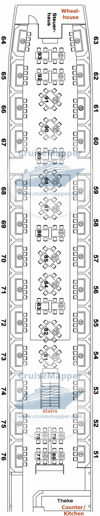 MS Stadt Linz Deck 02 - Middle-Mittel Deck