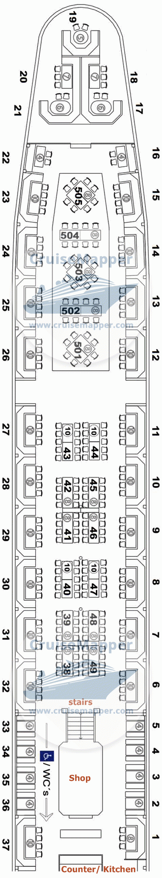 MS Stadt Linz Deck 01 - Entrance-Eingang Deck