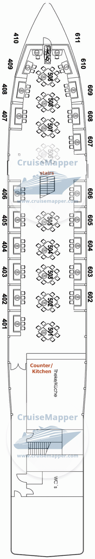 MS Johanna Deck 01 - Entrance-Eingang Deck