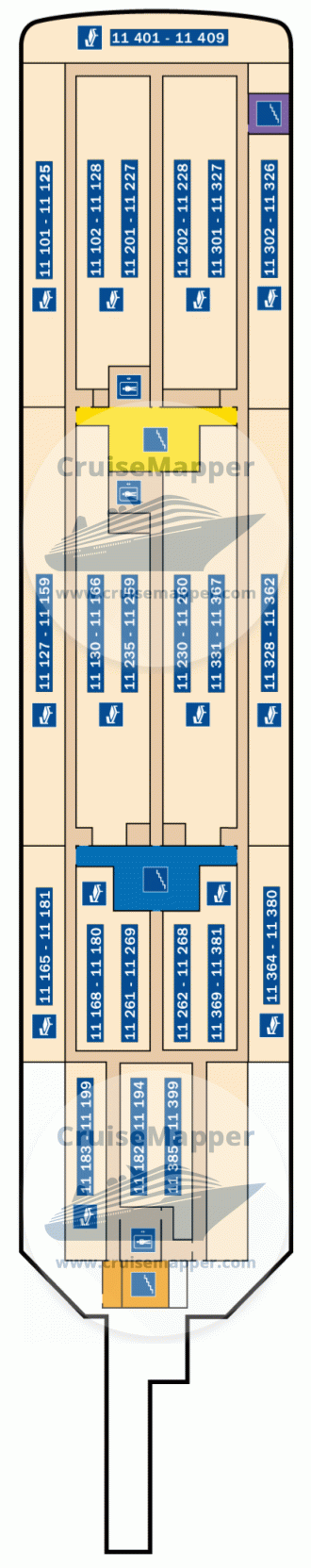 Stena Hollandica ferry Deck 11 - Cabins