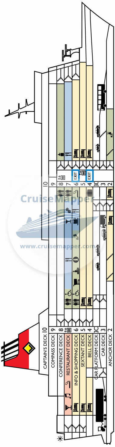 Mega Regina ferry Deck 05 - Cabins