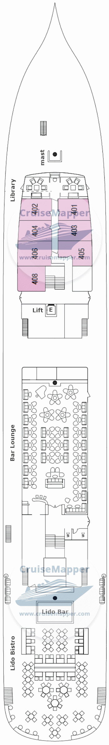 Sea Cloud Spirit Deck 04 - Lido-Lounge