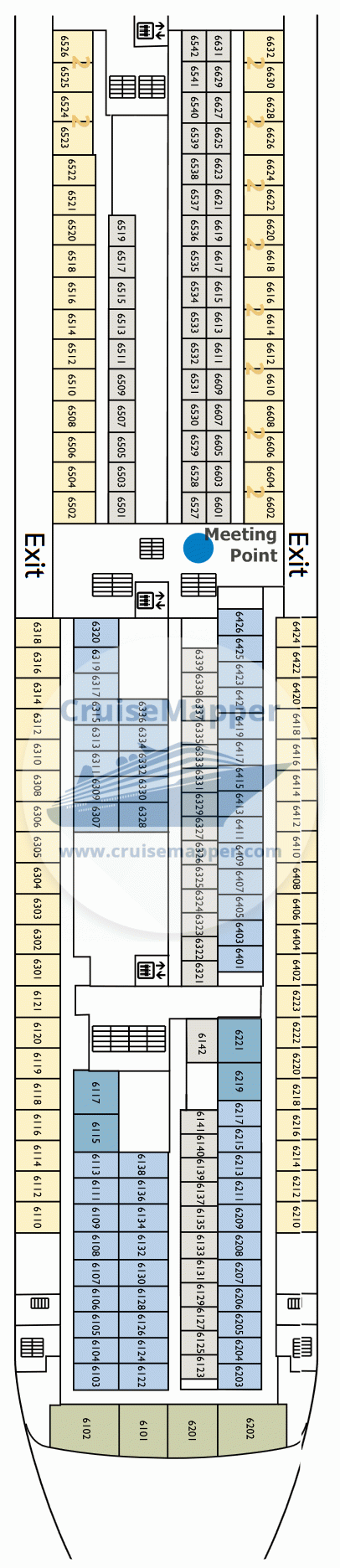 Viking XPRS ferry Deck 06 - Cabins