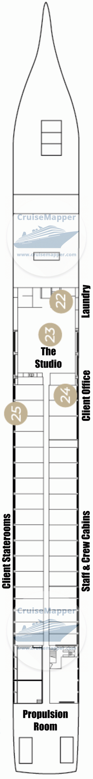 Transcend Engage Deck 01 - Crew-Client Cabins-Studio