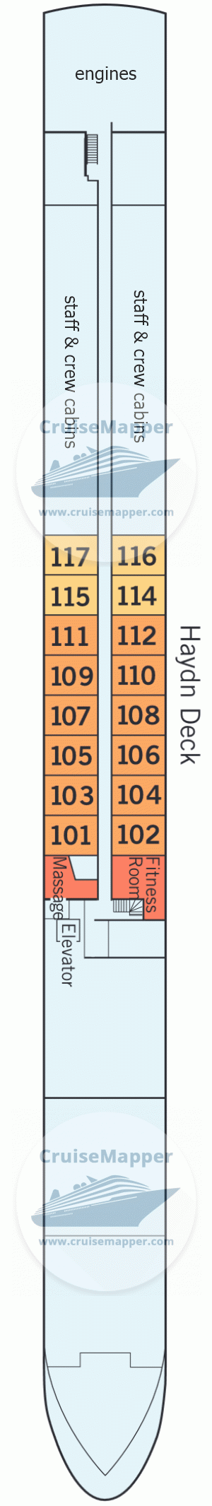 Amadeus Mira Deck 01 - Haydn-Cabins-Spa-Crew