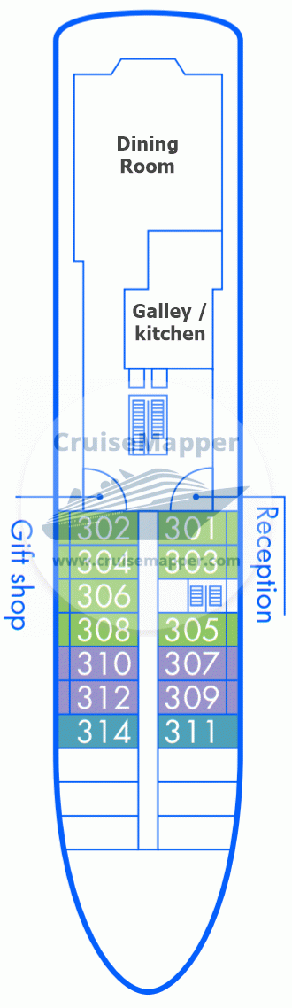 MV Magellan Explorer Deck 03 - Lobby-Dining