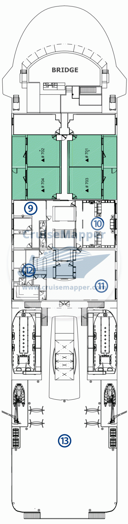 Greg Mortimer Deck 07 - Cabins-Bridge-Spa