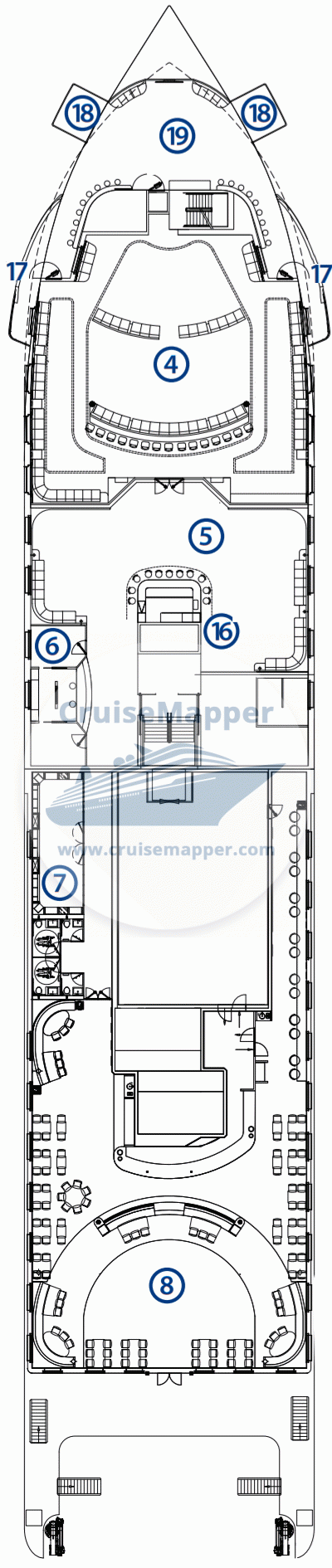 Greg Mortimer Deck 05 - Lobby-Restaurant-Lounge