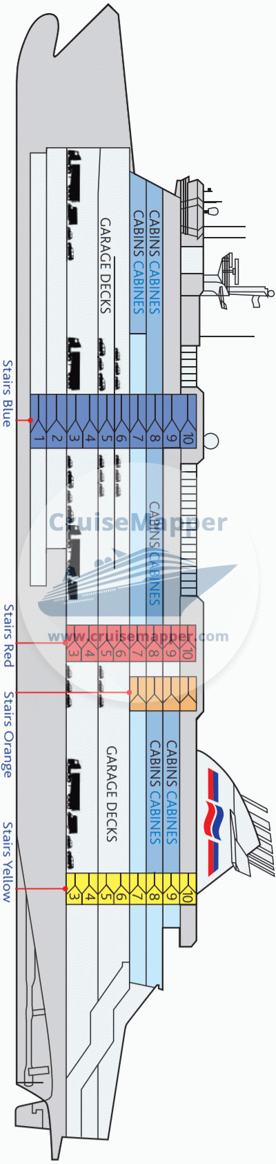 Cap Finistere ferry Deck 06 - Cars