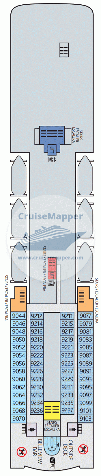 Cap Finistere ferry Deck 09 - Cabins-Sundeck