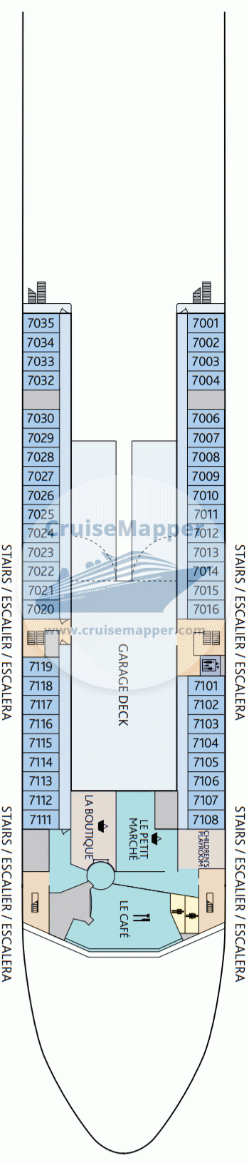 Baie de Seine ferry Deck 07 - Cabins-Shop-Kids