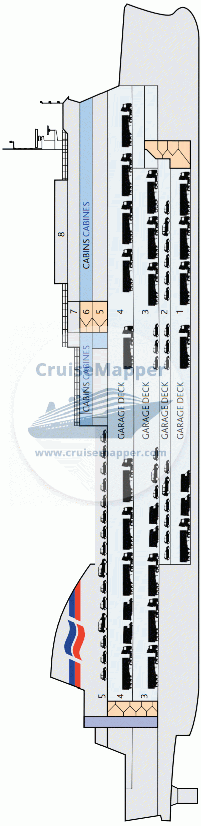 Stena Livia ferry Deck 04 - Cars