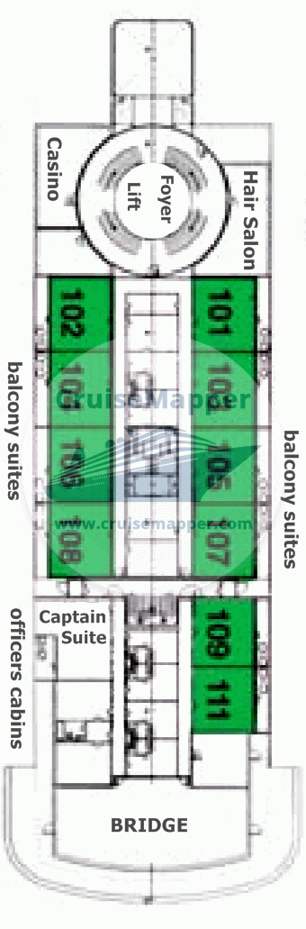 Orient Queen Deck 07 - Bridge-Suites