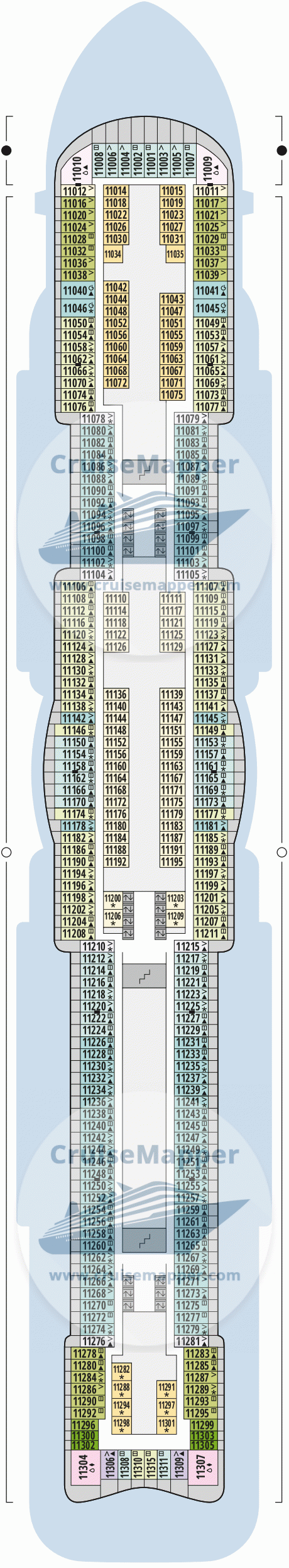 AIDAcosma Deck 11 - Cabins