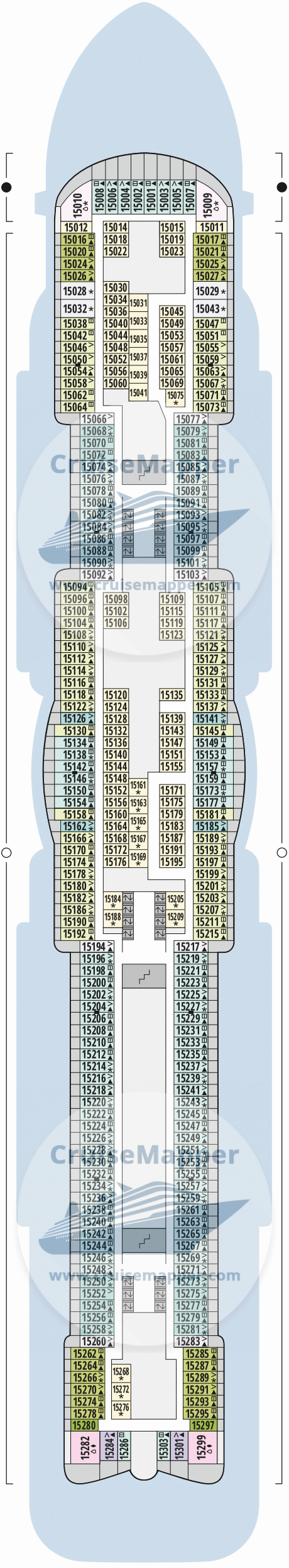 AIDAcosma Deck 15 - Cabins