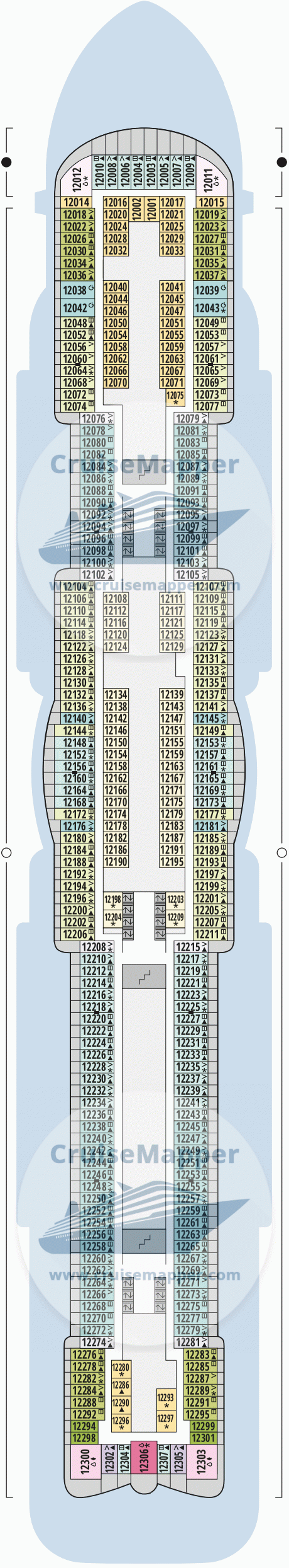 AIDAcosma Deck 12 - Cabins