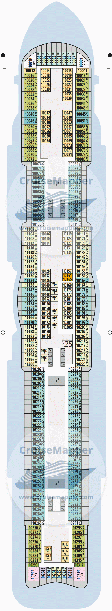 AIDAcosma Deck 10 - Cabins