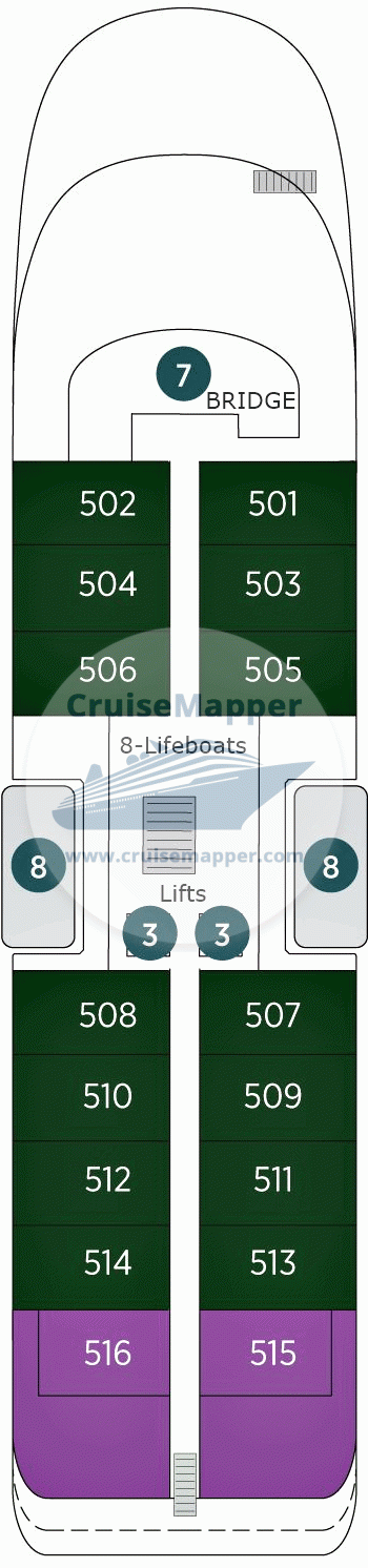 Emerald Azzurra Deck 05 - Panorama-Bridge-Cabins
