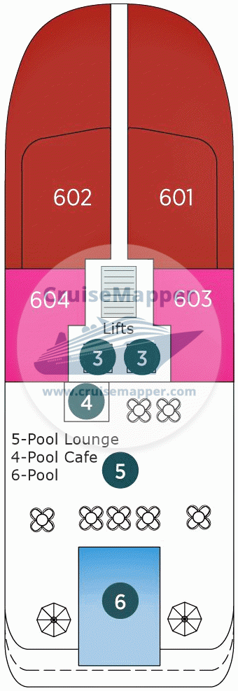 Emerald Azzurra Deck 06 - Pool-Sundeck-Suites