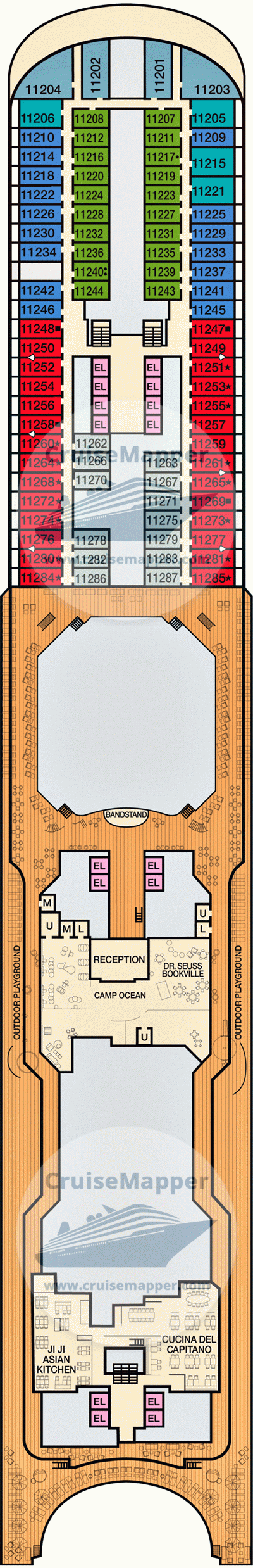 carnival panorama cruise map